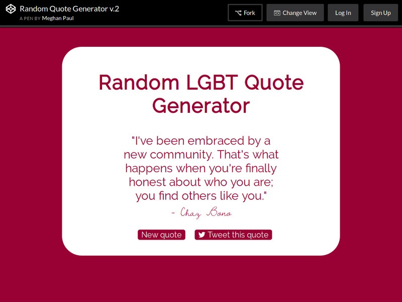 Random LGBT Quote Generator