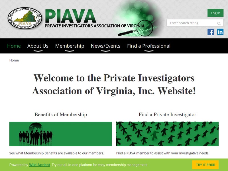 Private Investigators Association of Virginia website